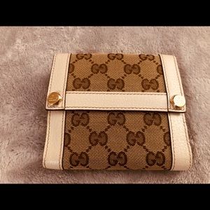 Gg pattern double sided wallet